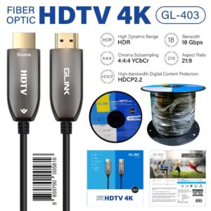 สายไฟเบอร์ออฟติก HDMI Cable 4K รุ่น GL403